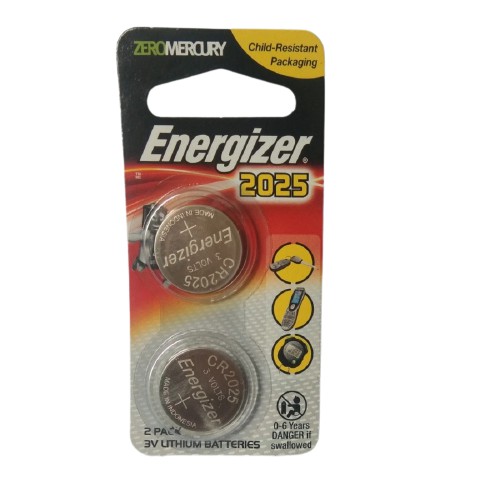 Baterai Kancing CR 2025 Energizer Set 2 Original Battery CR2025 3Volt