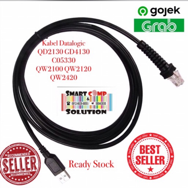 Kabel Scanner Barcode USB DAN SERIAL Datalogic  QW2100 QW2120 QW2420 QD2430