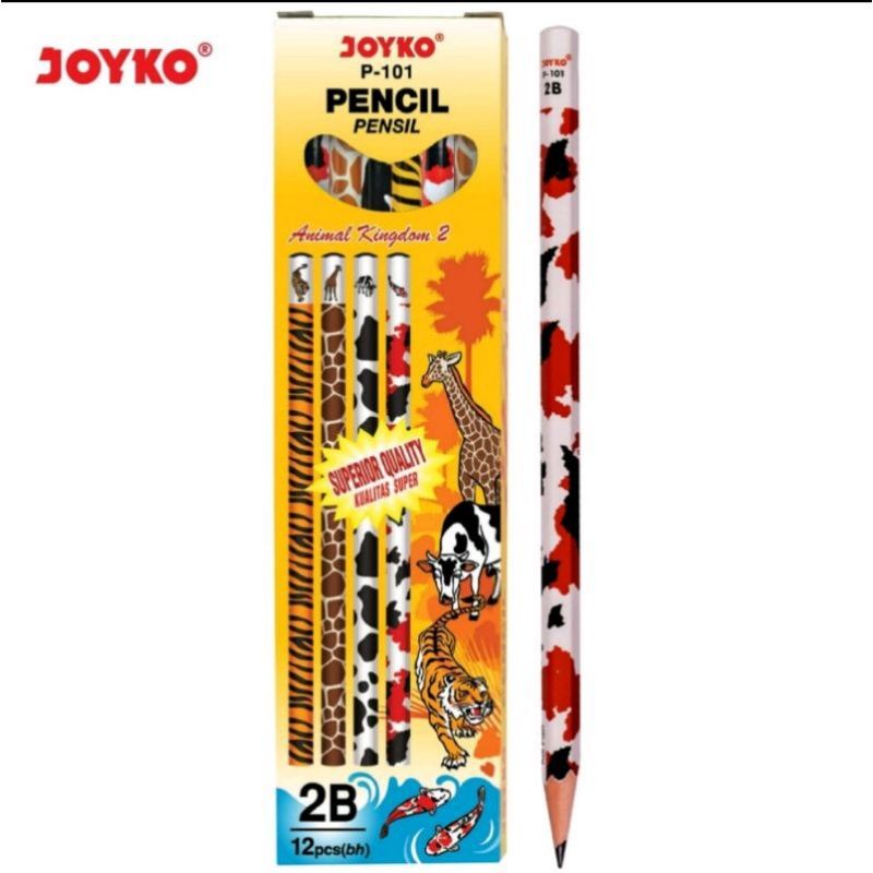 

Pencil / Pensil Joyko P-101 / 2B / Animal Kingdom 2 / (PCS)