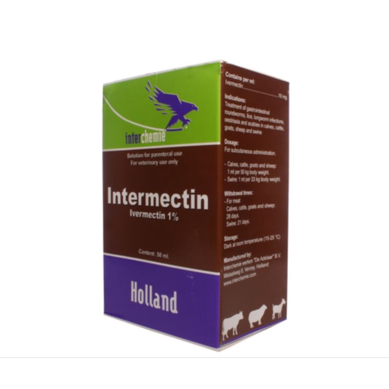 INTERMECTIN Injeksi obat gatal obat scabies hewan sapi kambing kucing