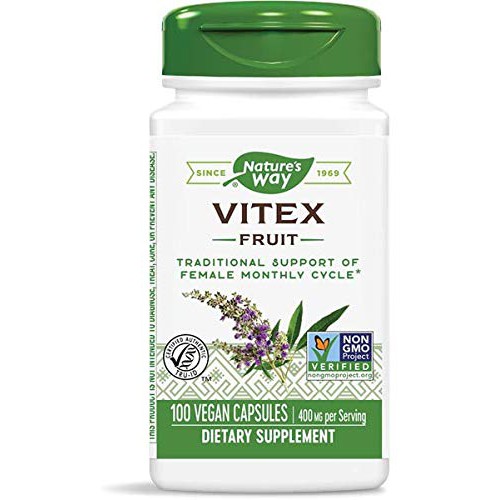 Natures Way Vitex Fruit 400 mg 100 Veggie Caps ORI USA Nature Way Vitex