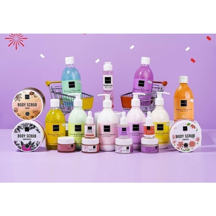 (COD) SCARLETT PAKET/PAKET PERAWATAN WAJAH/PAKET PERAWATAN BADAN/PAKET ACNE/PAKET BRIGHTLY