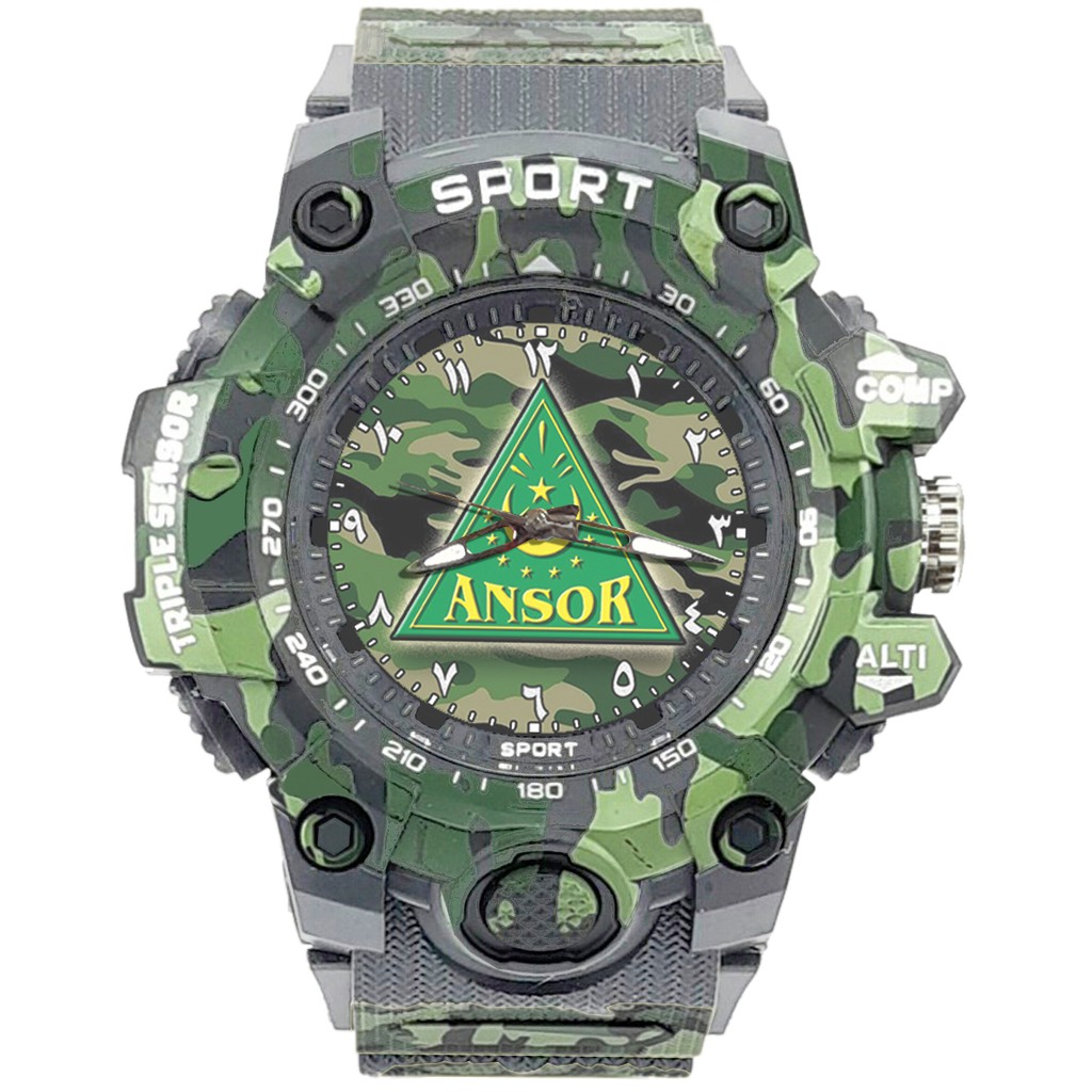 {Istimewa} Jam Tangan ANSOR - NU Abu Army Water Resistant