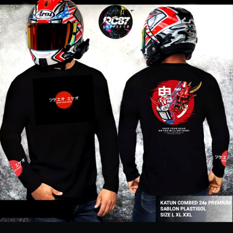 COD kaos sunmori lengan panjang kaos biker kaos motor kaos japan kaos samurai kaos