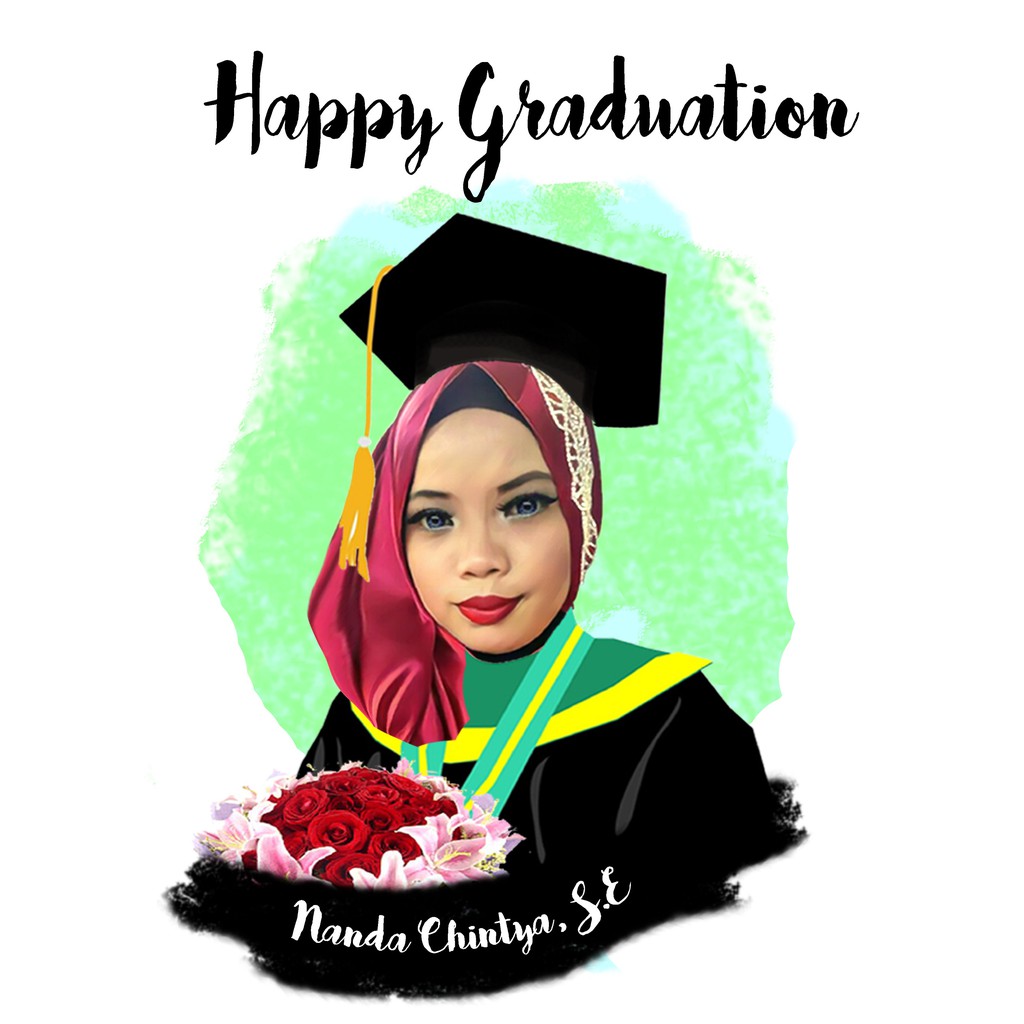 Ilustrasi Gambar Kado Wisuda Kado Murah Lukis Wajah Smudge