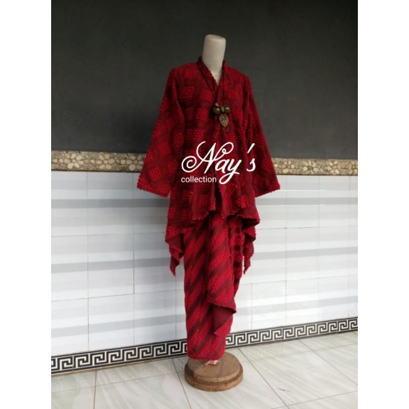 set kebaya rok lilit tenun bulu  NC 739