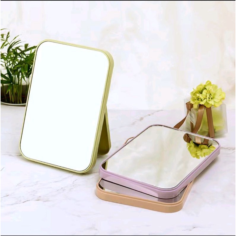 MJ88 CERMIN LIPAT PERSEGI PORTABLE BEAUTY MIRROR KACA RIAS MAKE UP ORIGINAL SERBAGUNA SUPER MURAH