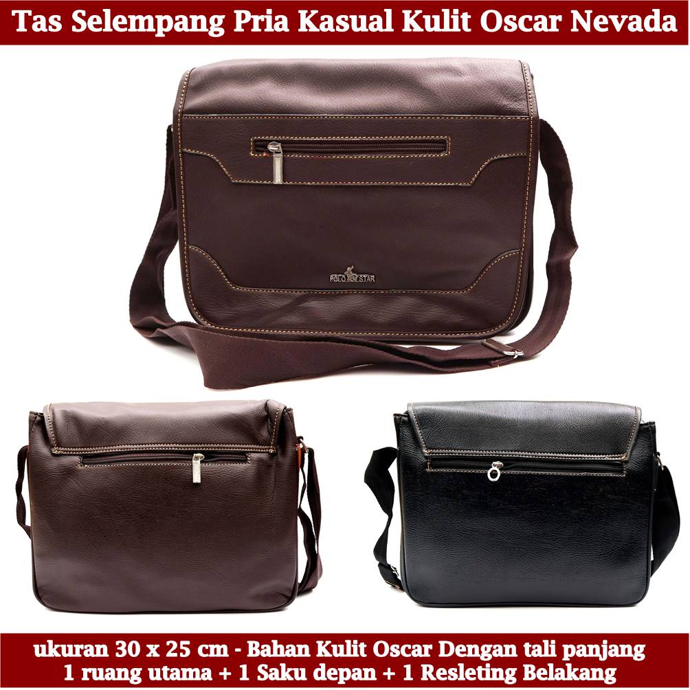 Tas Formal selempang Kulit Pria Nevada Medium