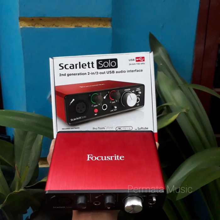 Focusrite Scarlett Solo 2nd Gen Audio Interface ( Fullset Lengkap )