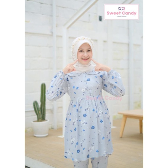 Afsheenastore Tunik Fuji Set By Sweet Candy / Setelan Teen 10-14T