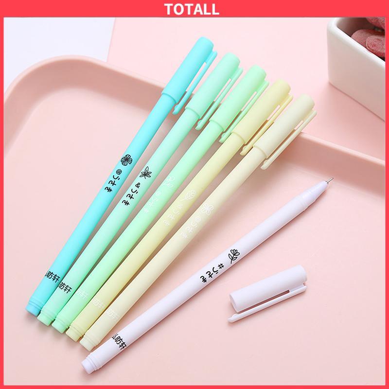 COD 6 Buah/Set Tanda Tangan Pena Sederhana Siswa Penel Pulpen Morandi Warna Siswa Tanda Tangan Pena Sekolah Kantor Pasokan Alat Tulis-Totall