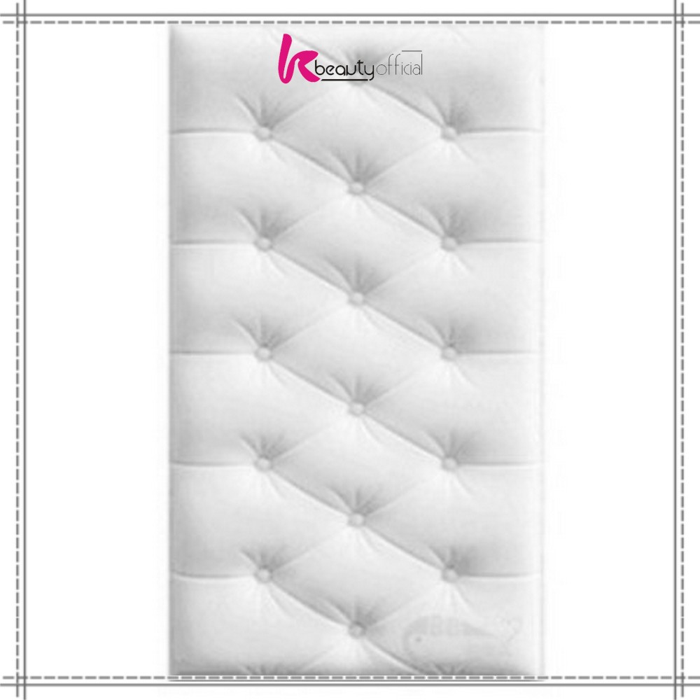 KB-C119 Wallpaper 3D Foam Headboard Bed Wall Stiker Wallfoam Dinding 3D Walpaper Foam Dekorasi Rumah-Putih