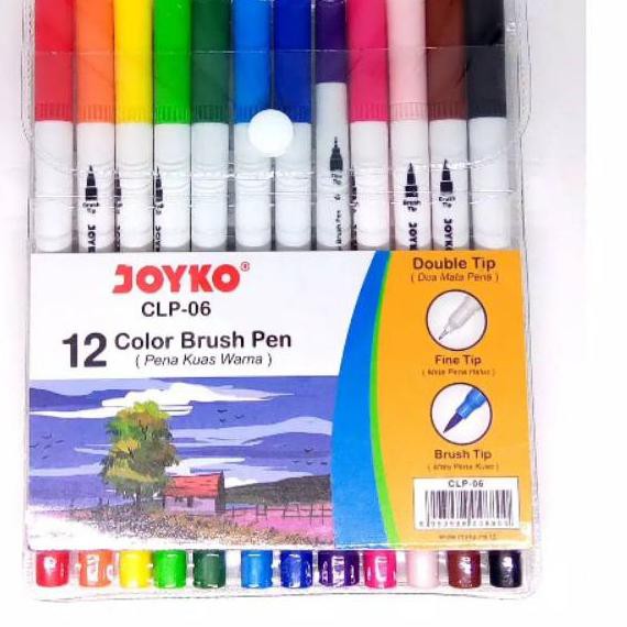 

ー TKP Color Brush Pen Joyko 12 Warna CLP-06 Best Product_