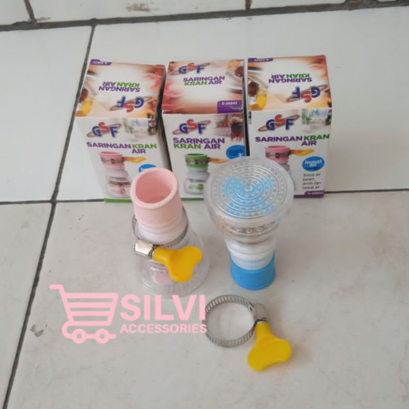 Promo Saringan Kran Air Sambungan Keran Air Dengan Filter Klem Kepala Keran Wastafel merek GSF 20043 Terlaris