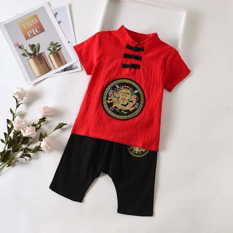 MOBASA OFFICIAL Cheongsam Setelan Baju Anak Import | Set Kaos Anak Kualitas Premium harga Murah NAGA