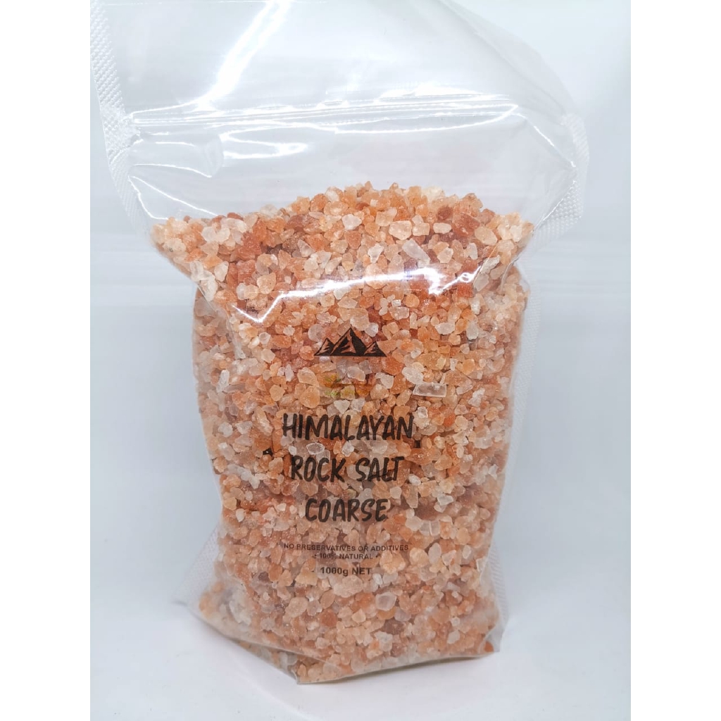 

Himalayan Rock Salt Coarse Garam Laut Bukit Himalaya Pink Kasar Kristal Organik Reiko 1kg 1000gr