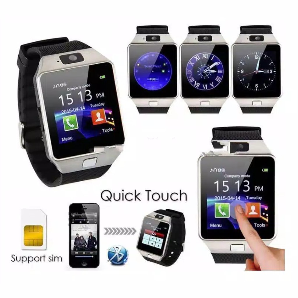 SMARTWATCH U9 SMART WATCH DZ09 Jam Tangan HP Android Support SIMCARD-1