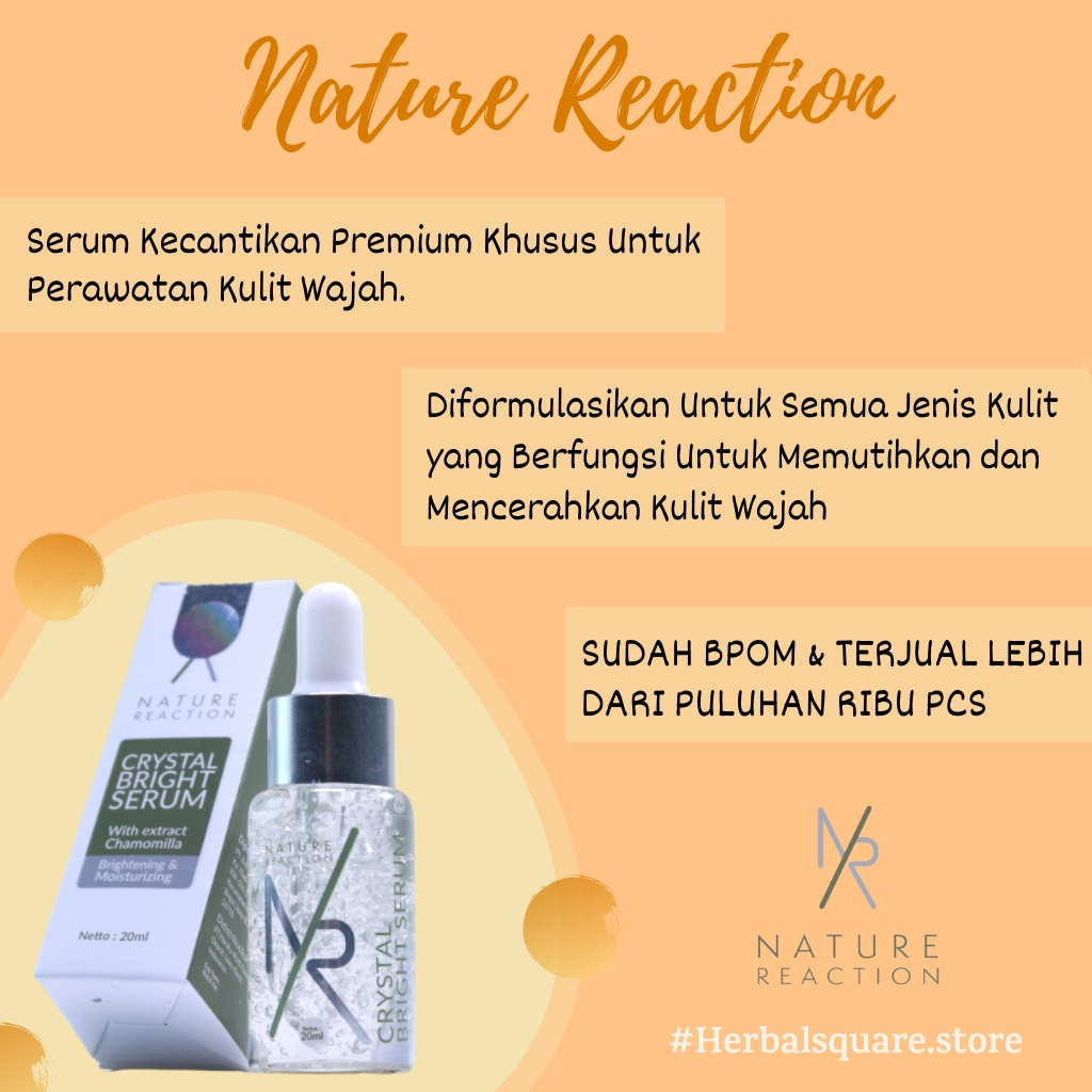 NATURE REACTION CRYSTAL BRIGHT SERUM |NATURE REACTION CRYSTAL SERUM NATURE REACTION SERUM 100% ORI