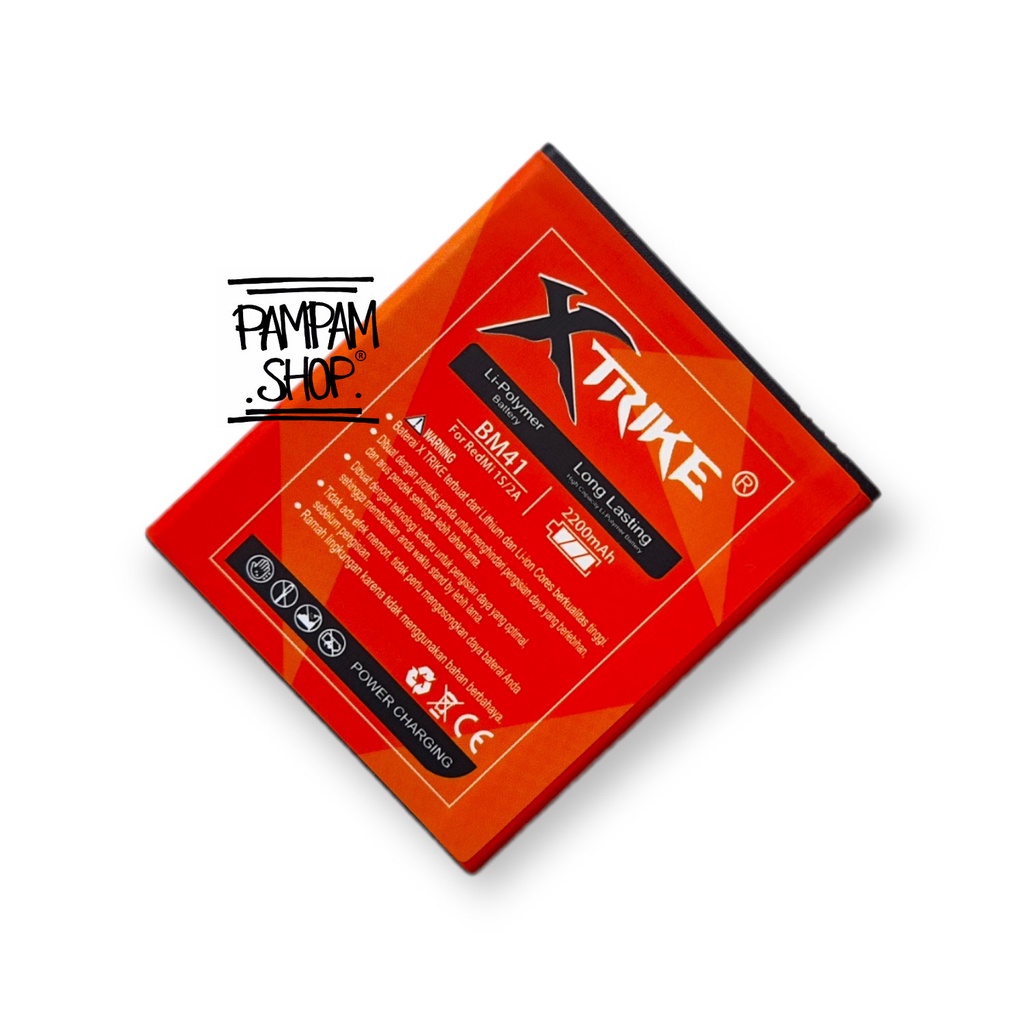 Baterai XTRIKE Double Power Original XiaoMi BM41 Redmi 1 1S S Batre Batrai Battery Handphone HP Ori