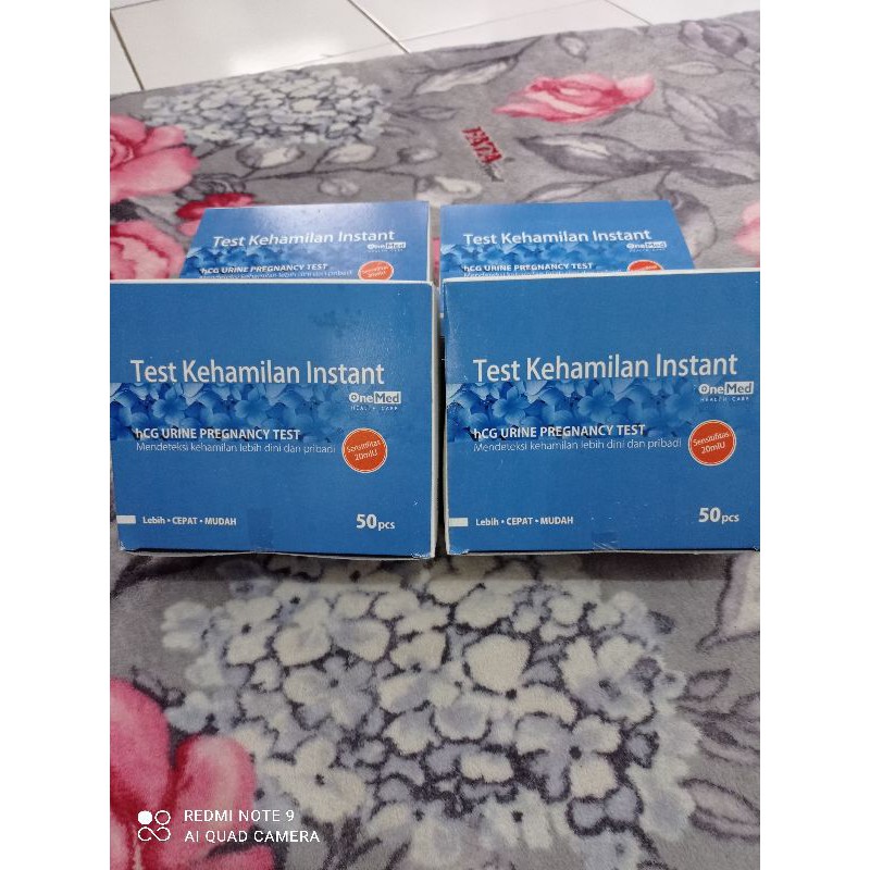 Test Kehamilan Instant Strip ONEMED HCG Urine Test pack pregnancy test promo 1 box isi 50 biji