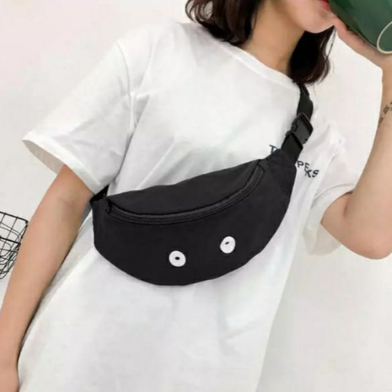 dem_sare / DS1015 - Eye Mood Tas Pinggang Rolling Waist Bag Tas Selempang Pinggang