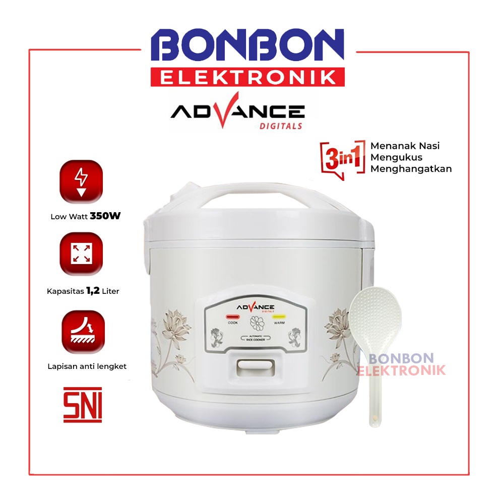 Advance Rice Cooker 1.2L A12 / Penanak Nasi Magic com 1.2 Liter A-12