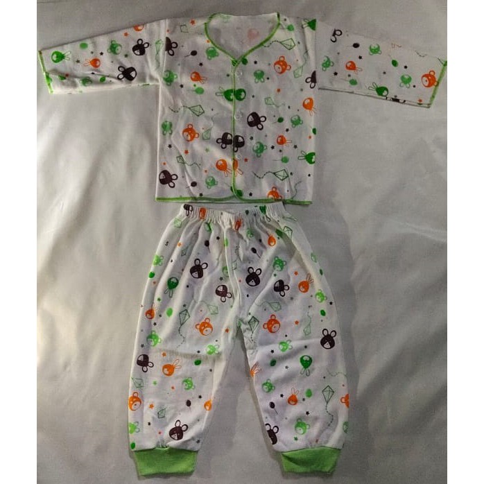 Setelan Baju Celana Bayi New born Terdaftar SNI / Satu Set Baju Celana Santai Tidur Baby New Born