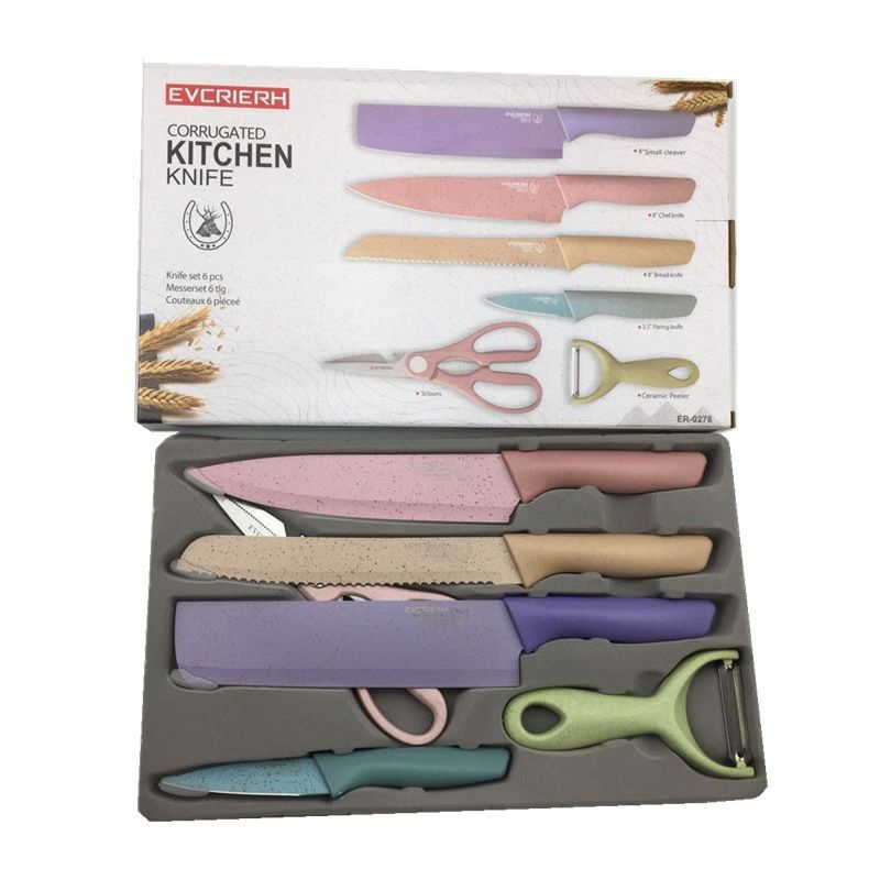 Pisau Set keramik warna warni