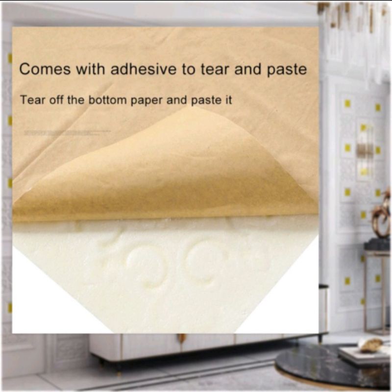 WALLPAPER DINDING 3D FOAM MOTIF BATIK UK.35CM X 35CM-TEBAL-7