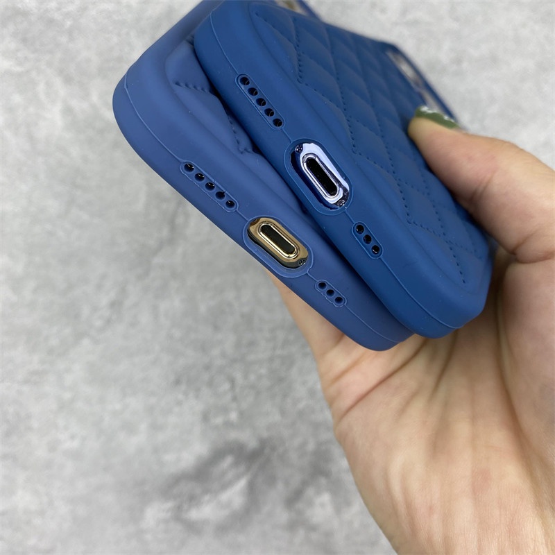 Soft Case Silikon Motif Kobalt Biru Untuk IPhone 13 12 11 Pro X XS MAX XR