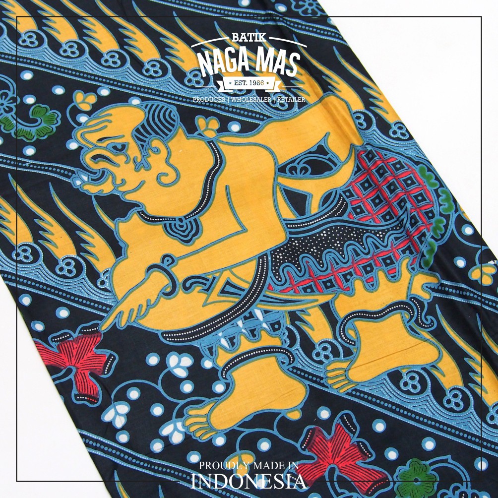 KAIN BATIK PREMIUM WAYANG SEMAR - CHARCOAL SAMARA