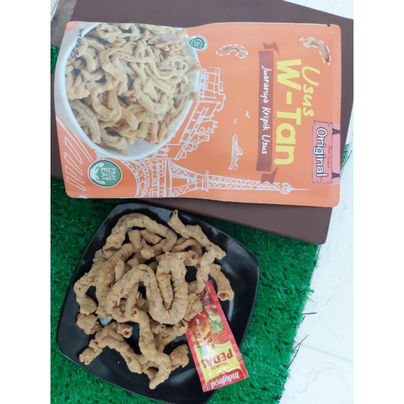 KERIPIK USUS KRISPY / USUS W-TAN JUARANYA KERIPIK USUS FREE PACKING BUBBLEWRAP