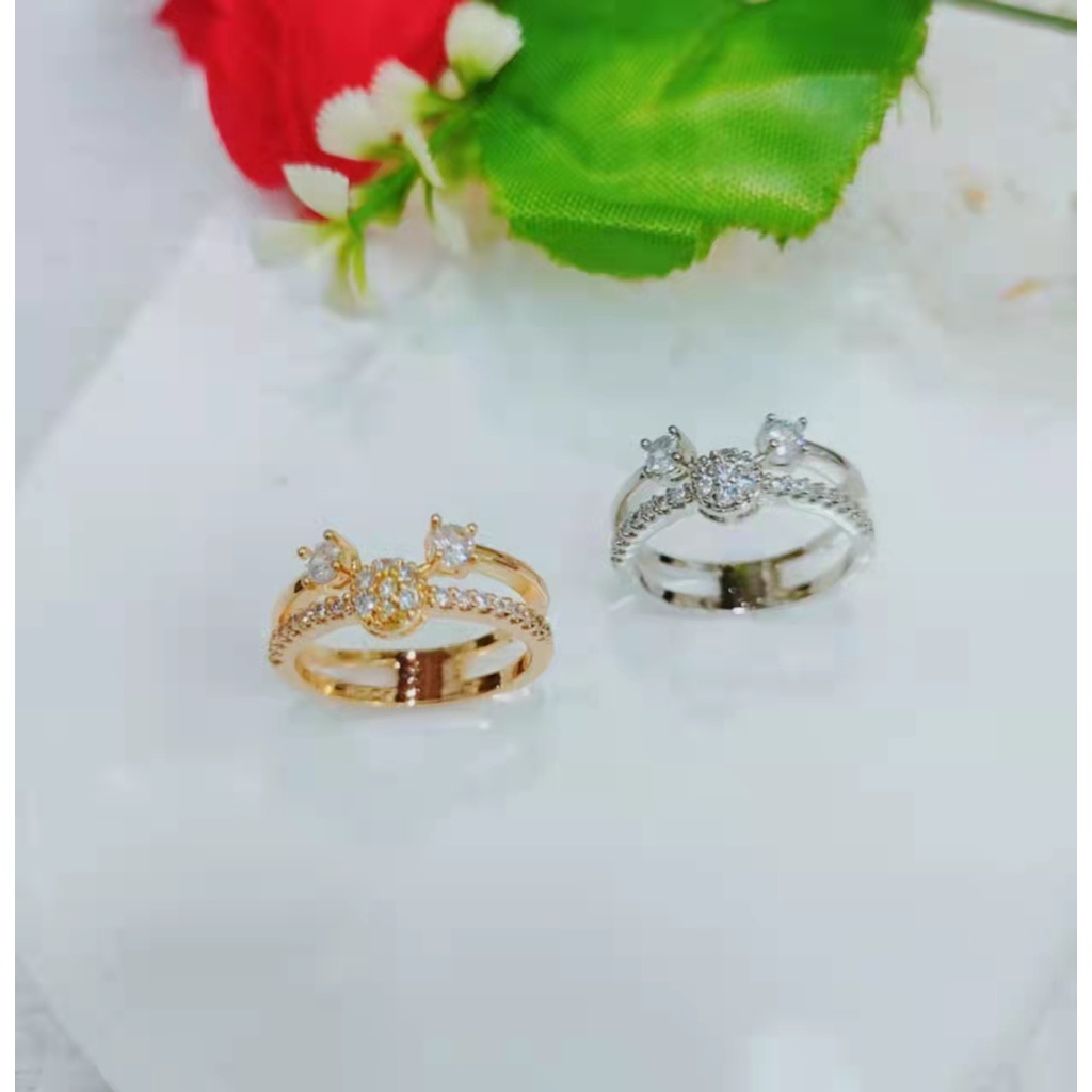 Cincin Xuping Permata Full Lapis Emas Perhiasan 1209-1211