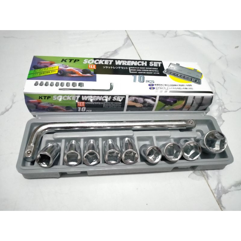 kunci sok set 10pcs kunci socket set 8mm - 24mm