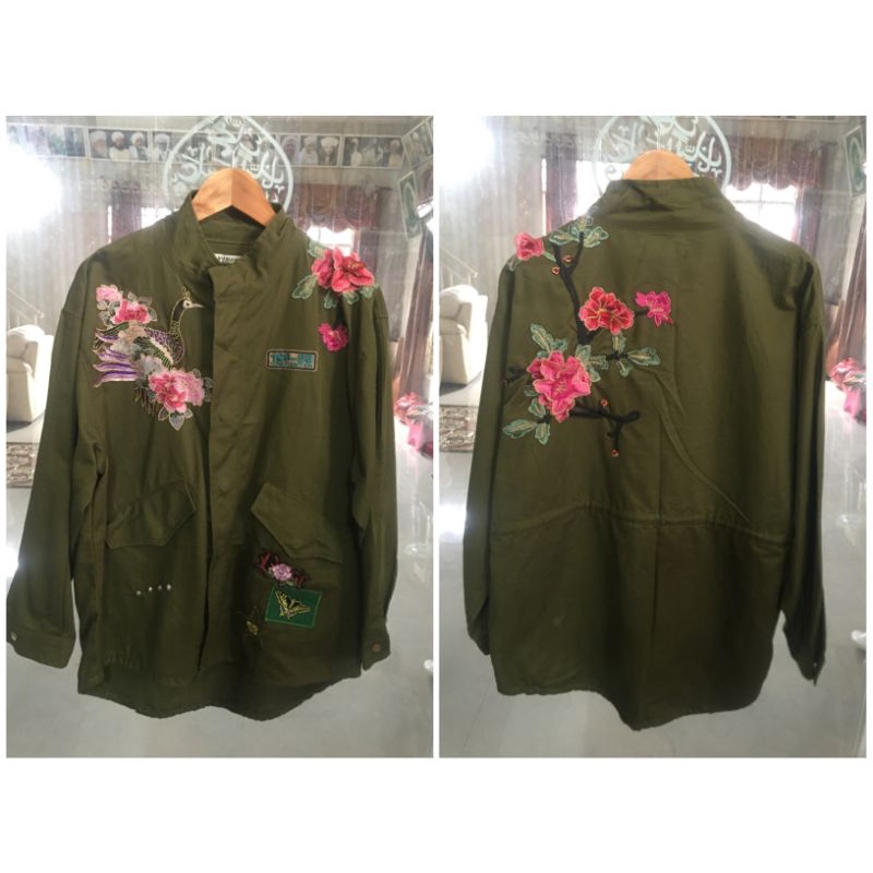 Kemeja Bunga Timbul 2 Kantung Brand Nymph