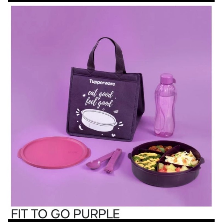 fit to go purple tupperware