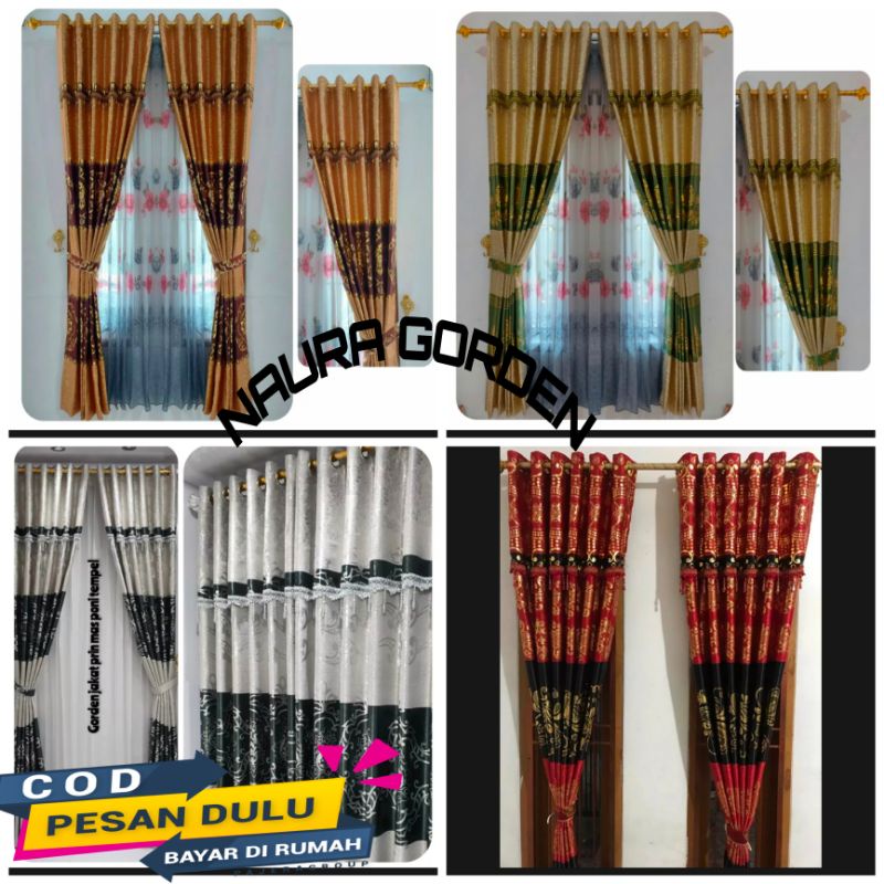 Gorden Blackout Poni Rumbai Jendela Pintu Rumah minimalis tinggi 230cm Tirai Pintu Kamar Murah