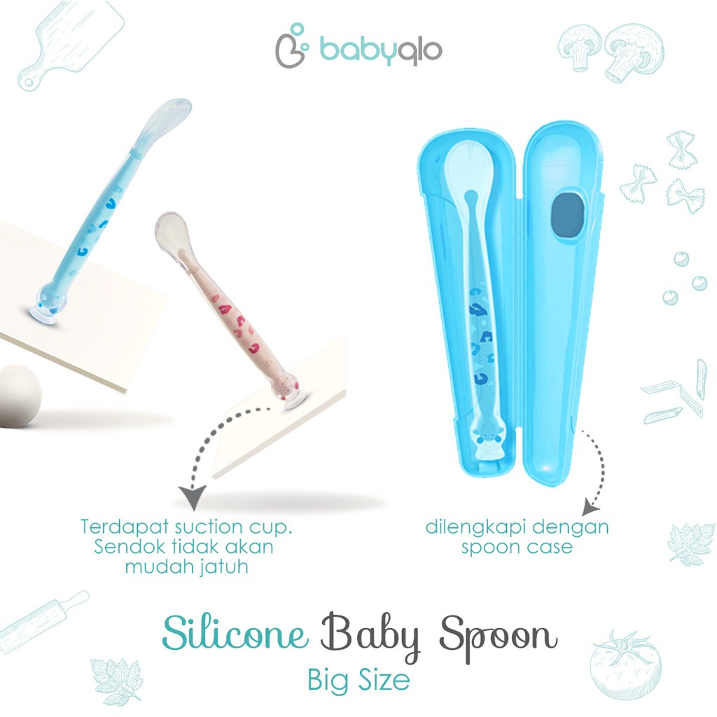 Babyqlo Silicobne Baby Spoon BQ-SP8002 - Sendok Makan silicone