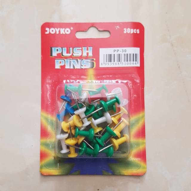 

Joyko Push Pin PP-30 / Paku Warna / Jarum Tekan Murah