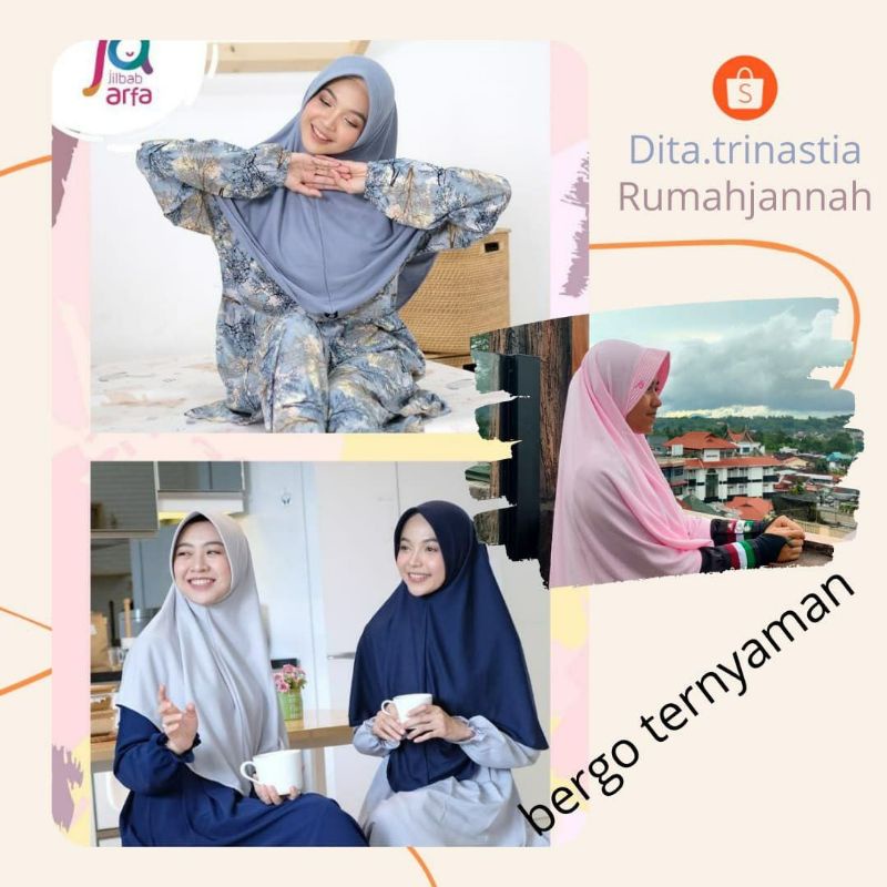 [COD bisa] KHUSUS WARNA NETRAL M L XL J AMIRA Jilbab Bergo Kaos Instan pet antem Amira By Jilbab Afra  Ori padang sumbar distributor bergaransi