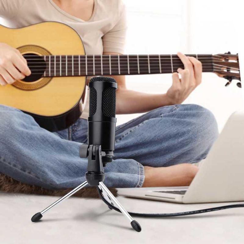 Microphone Condenser USB Mikrofon Studio with Stand UD-800