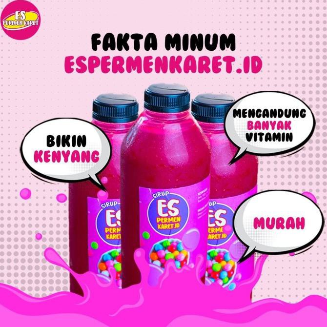 

(BISA COD) Es Permen Karet Sirup Viral Surabaya Kemasan 1 Liter OBRAL Kode 211