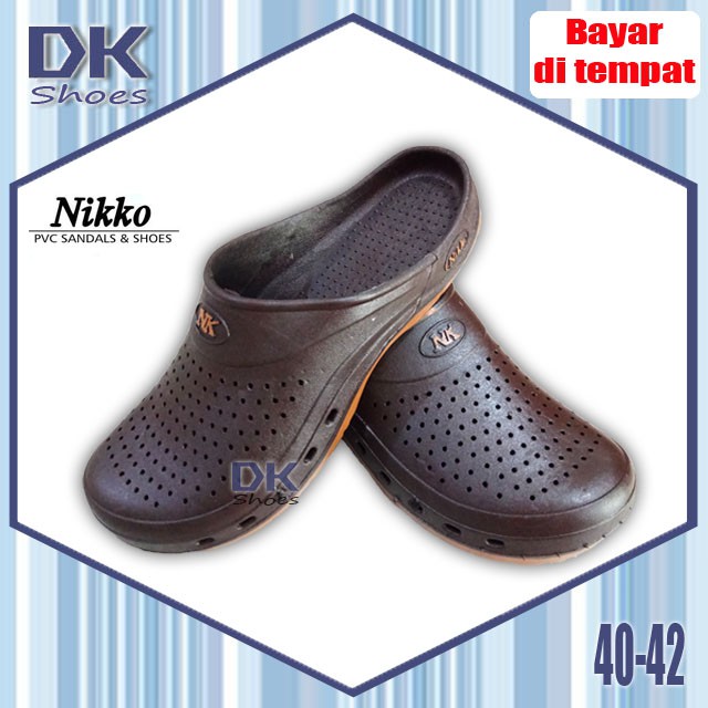 Nikko Sandal Selop Bakpao Baim 40-42 Coklat Pria / Sandal Karet Pria Tahan Air