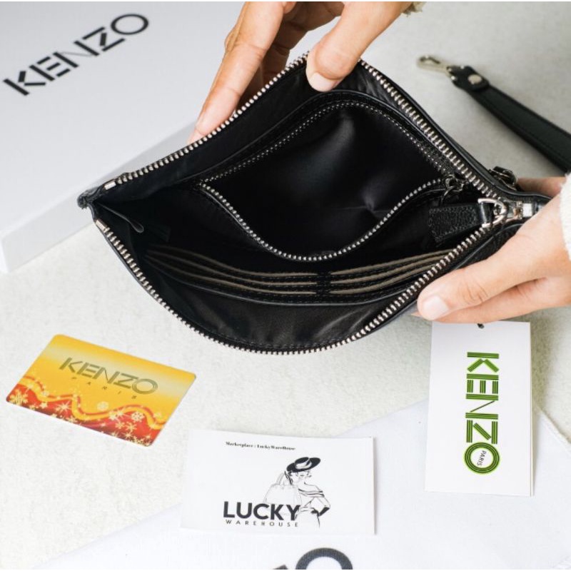 Kenzo Tiger Colorful A4 Clutch Leather - ORIGINAL 100%