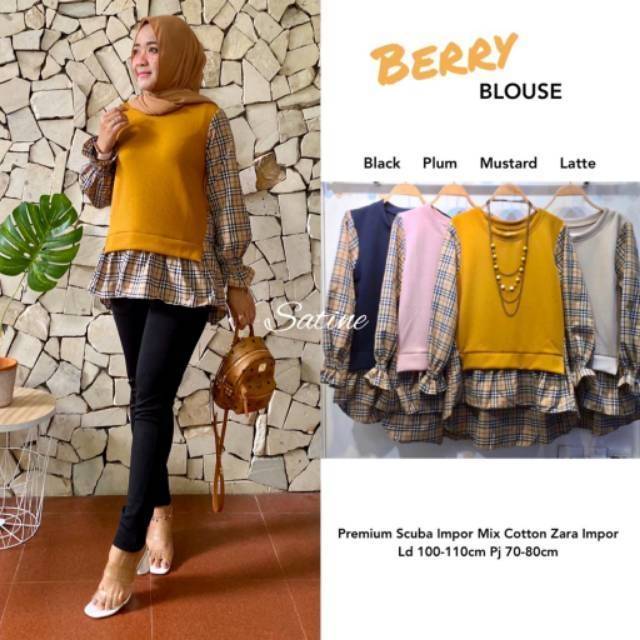 BERRY BLOUSE BY SATINE ••READY••