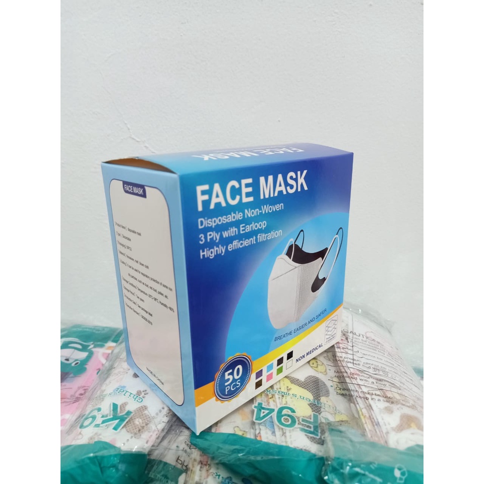 box kosong masker duckbill dus masker duckbill isi 50