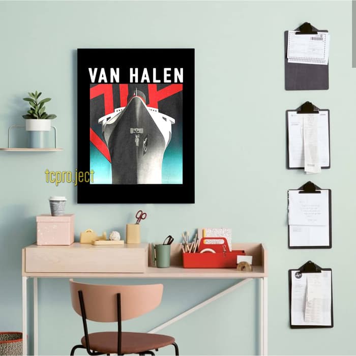 VAN HALEN BAND POSTER 001 - HIASAN DINDING - POSTER KAYU