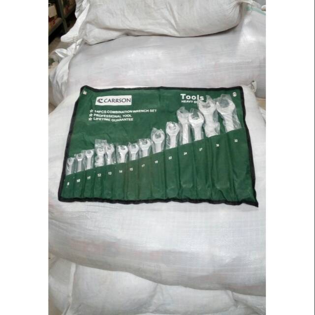 Kunci ring pas 8-32 mm 14 pcs - ring pas set 8-32mm CARRSON 14 pcs