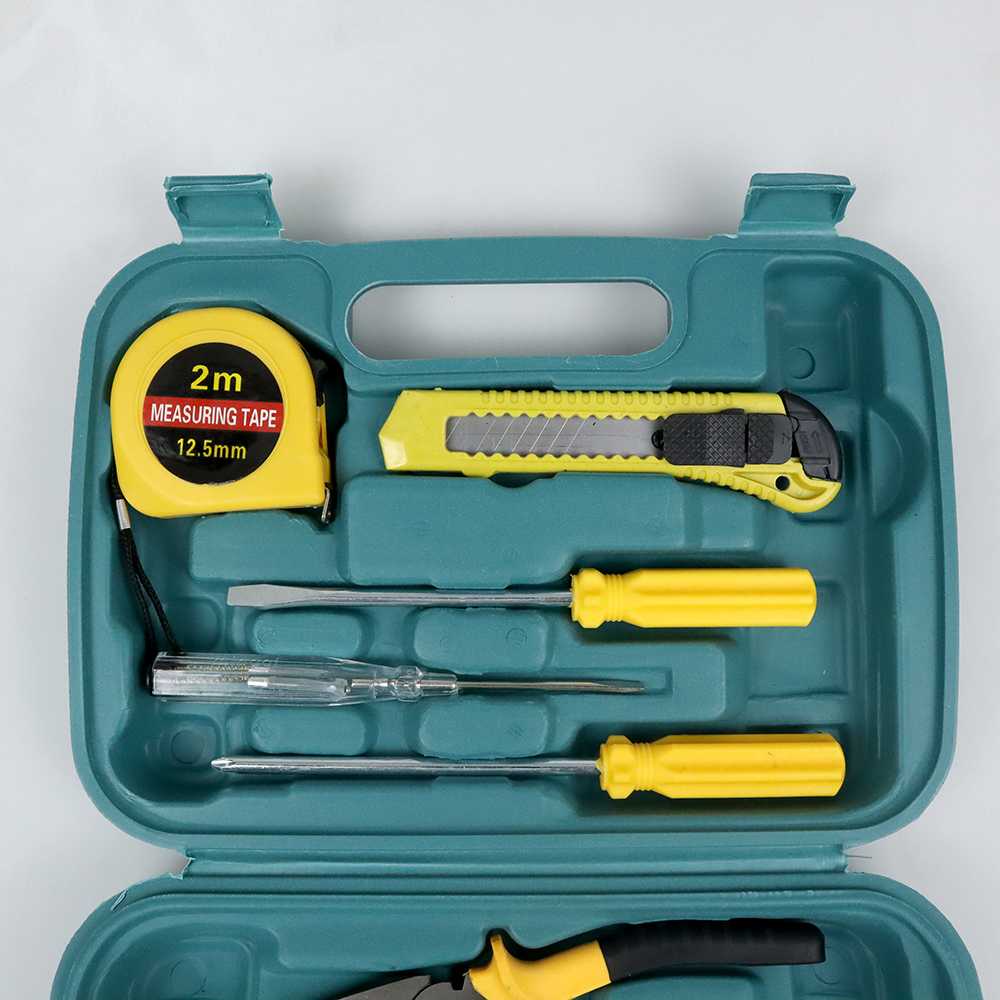 Obeng Set Alat Set Perkakas Palu Tang Obeng Cutter Meteran 8in1 Set Toolkit Murah