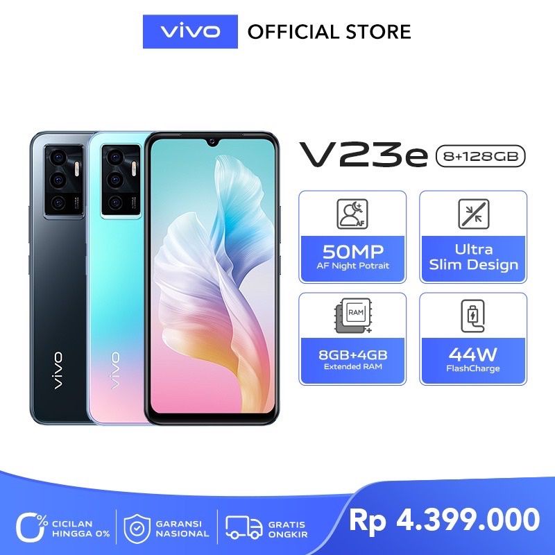 VIVO V23E RAM 8+4/128 8/128 8GB + 4GB EXTENDED RAM INTERNAL ROM 128GB GARANSI RESMI NEW SEGEL ORI ORIGINAL ASLI